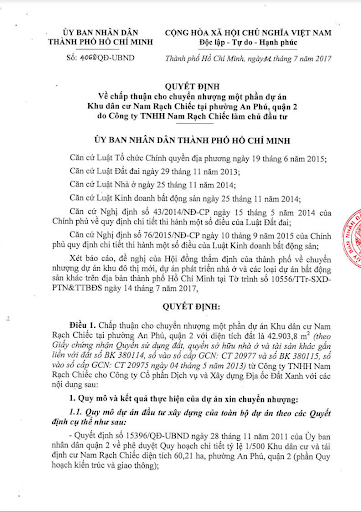 Chấp thuận đầu tư dự án The Privé